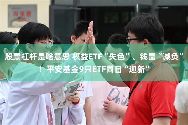 股票杠杆是啥意思 权益ETF“失色”、钱晶“减负”！平安基金9只ETF同日“迎新”
