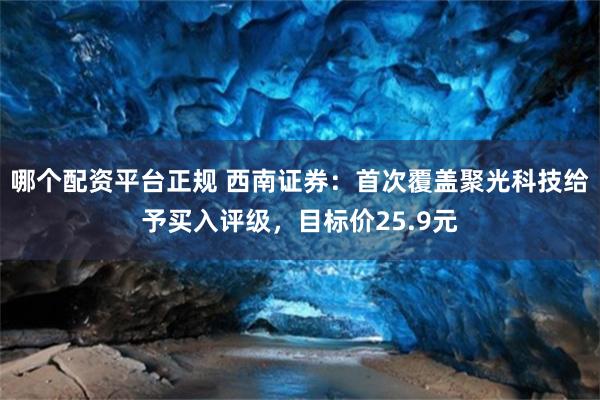 哪个配资平台正规 西南证券:首次覆盖聚光科技给予买入评级,目标价25.9元