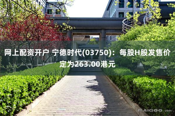 网上配资开户 宁德时代(03750)：每股H股发售价定为263.00港元