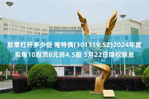 股票杠杆多少倍 唯特偶(301319.SZ)2024年度拟每10股派8元转4.5股 5月22日除权除息