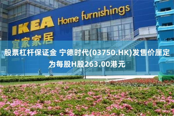 股票杠杆保证金 宁德时代(03750.HK)发售价厘定为每股H股263.00港元