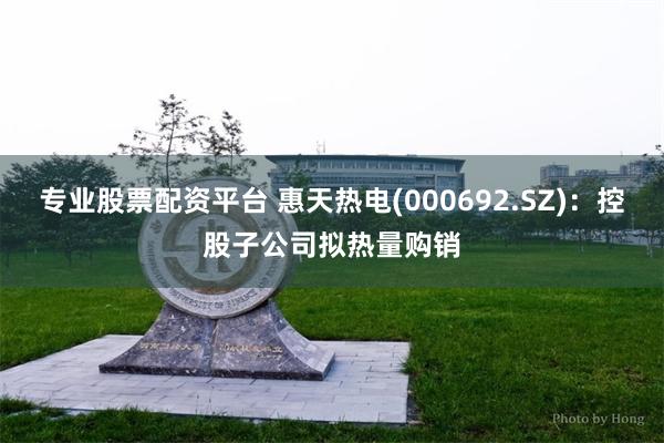 专业股票配资平台 惠天热电(000692.SZ)：控股子公司拟热量购销