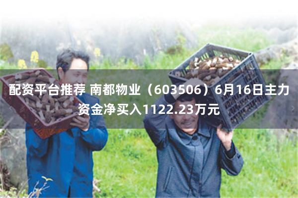 配资平台推荐 南都物业（603506）6月16日主力资金净买入1122.23万元