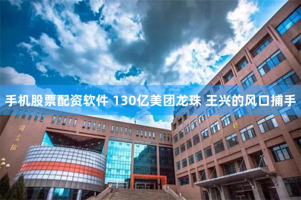 手机股票配资软件 130亿美团龙珠 王兴的风口捕手