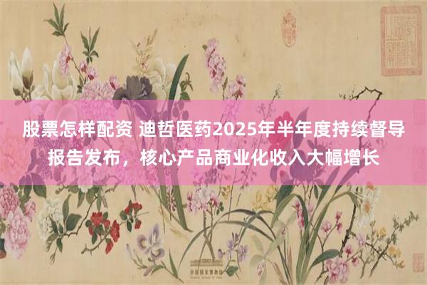 股票怎样配资 迪哲医药2025年半年度持续督导报告发布，核心产品商业化收入大幅增长