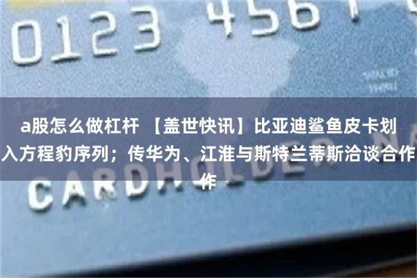 a股怎么做杠杆 【盖世快讯】比亚迪鲨鱼皮卡划入方程豹序列；传华为、江淮与斯特兰蒂斯洽谈合作