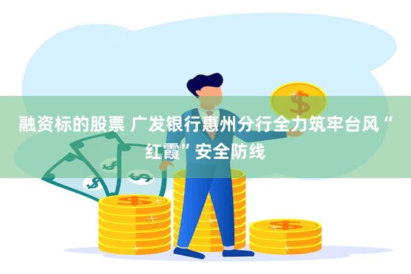 融资标的股票 广发银行惠州分行全力筑牢台风“红霞”安全防线