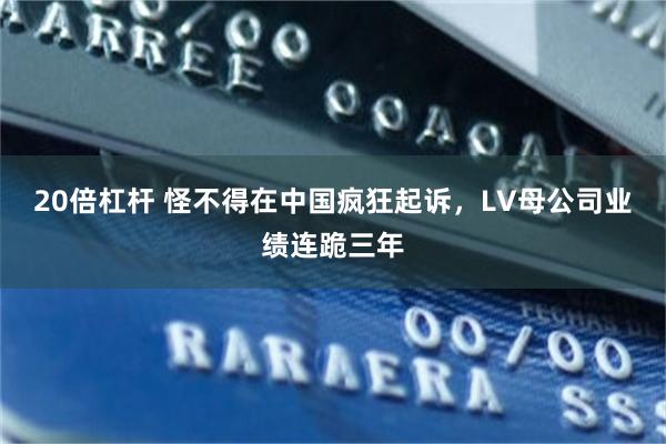 20倍杠杆 怪不得在中国疯狂起诉,LV母公司业绩连跪三年