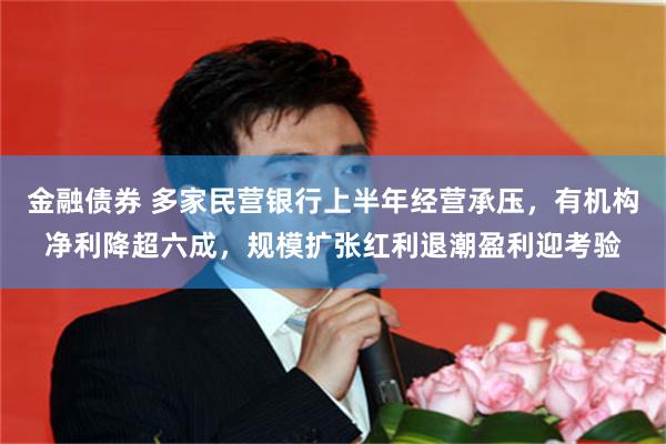 金融债券 多家民营银行上半年经营承压，有机构净利降超六成，规模扩张红利退潮盈利迎考验