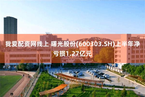 我爱配资网线上 曙光股份(600303.SH)上半年净亏损1.27亿元